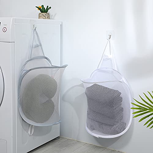 洗濯かご Amazon｜洗濯かご メッシュ 2個セット ランドリーバッグ 壁掛け
